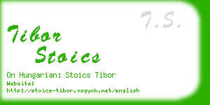 tibor stoics business card